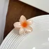 Pinza de Tiburón para el Cabello con Flor de Plumeria y Flor de Bauhinia, Estilo Vacacional para la Parte Trasera de la Cabeza de Mujer, Accesorio para el Cabello