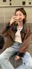 Gabardina corta super elegante de estilo coreano con bloques de color de estilo británico para mujer, nueva moda de otoño 2026 para mujeres petite