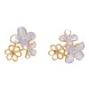 Accesorios para Aretes DIY Sencillo Flor Mate Tridimensional Soporte Vacío para Aretes de Perlas Retro Temperamento Fresco Soporte para Aretes