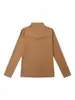 Nueva colección de otoño e invierno: Top base de cuello medio para mujer con detalle de cadena en el pecho, un top ajustado elegante y cálido, perfecto como capa interior o una camiseta moderna