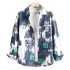 Camisa floral de manga larga de alta gama para hombre, nuevo estilo primavera y otoño, marca de moda para adolescentes, camisa casual elegante, chaqueta versátil de moda