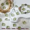 Atacado 15mm furo chanfrado contas quadradas de vidro para pulseira e colar artesanais DIY materiais