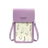 Bolsa Transfronteriza para Teléfono Móvil con Pantalla Táctil Nueva Bolsa Pequeña Estampada para Niñas de Hombro Cruzada Bolsa para Teléfono