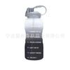 Chaleira de cor gradiente de 2L com canudo, grande capacidade, chaleira esportiva para fitness com escala de tempo, chaleira Amazon