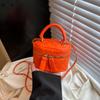Bolsa de Mão Matelassada Estilo Tweed Feminina 2025 Nova Mini Bolsa Box Francesa Transversal de Corrente de Ombro Pequena Bolsa Quadrada