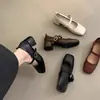 Zapatos Mary Jane Chuyuji Estilo Retro Francés de Punta Cuadrada y Tacón Bajo para Mujer, Tacón Medio, Estilo de Noche Primavera/Otoño, Tacón Grueso de Hada