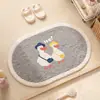 Alfombrilla de Piso para Baño Puerta de Inodoro Absorción de Agua Secado Rápido Alfombrilla Antideslizante Bañera Almohadilla para Pies Alfombra Gruesa para Inodoro Baño