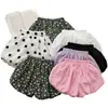 Shorts de Linterna Florales para Niñas Transfronterizos de Verano, Pantalones Gruesos de Color Sólido tipo Calabaza Hinchada, Ropa de Abrigo para Bebés Exportación Pantalones de Ropa para Niños