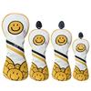 Comercio electrónico transfronterizo nuevos fabricantes venta al por mayor funda para palo de golf smiley lindo funda para palo de madera funda para palo push