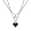 Collar de Acero de Titanio con Corazón de Amor de Moda que No se Desvanece para Mujer Diseño de Joyería Nicho de Verano Colgante Cadena Clavicular de Alta Gama Venta al por Mayor