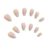 Unhas Wearable Francesas Gradiente Transparentes Transfronteiriças, Estilo Simples e Suave, Unhas Curtas em Formato de Amêndoa, Pontas de Unha Removíveis