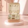 Caixa de joias portátil princesa europeia pequena viagem coreana joias de mão bolsa de joias brincos anel pequena caixa de armazenamento para mulheres