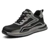 Zapatos de seguridad tejidos de bajo perfil transfronterizos para trabajo en obra, logística de sitio, anti-aplastamiento, anti-colisión, zapatos protectores transpirables, resistentes al desgaste, zapatos de protección laboral