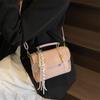 Bolso Bandolera Niche Texturizado Versátil para Viajes de Mujer 2025 Primavera Nuevo Bolso Bandolera Retro Pequeño Cuadrado para Mujer