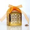 Comércio exterior estilo europeu flor de janela vazada casamento laser caixa de doces reflexiva ouro brilhante feriado caixa vazada em estoque atacado
