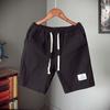 Pantalones Cortos de Algodón y Lino para Hombre Tallas Grandes Estilo Japonés Holgados de Longitud Media para Personas Gorditas Pantalones Finos Casuales para la Playa