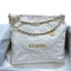 26 Bolsos Nuevos de Alta Gama con Cadena de Patrón de Diamantes Grandes de Piel Genuina 22Bolsa Bolsa de Basura Cruzada para Viajes Diarios Bolso Cubo para Mujer
