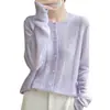 Cárdigan casual de punto trenzado para mujer, chaqueta fina de corte holgado, suéter de lana de terciopelo de alta gama, suéter de jacquard