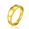 Anillo de apertura bañado en oro Estrella anillo bañado en plata liso y resistente al desgaste no se decolora venta al por mayor directa de fábrica anillo