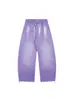 Pantalones de Chándal Retro Americanos Desgastados con Estampado de Letras para Mujer, Nuevo Ajuste Holgado con Efecto Caída, Pantalones Largos Casuales de Pierna Ancha Adelgazantes para Jazz