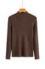 Prenda Interior de Cuello Alto de Punto para Mujer, Andy Terciopelo Ajustada Transfronteriza para Otoño e Invierno