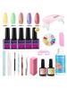 Kit de Ferramentas para Manicure Transfronteiriço Cola Base Camada Selante Temperada Fosca Revestimento Cola de Esmalte Lâmpada de Fototerapia Recomendado pelo Gerente da Loja