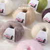 Fio de Lã Mohair de Seda de Alpaca Fio Fino Tricô Feito à Mão DIY Suéter Cachecol Chapéu Xale
