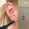 Colección de Pendientes de Hueso del Oído Morado de Ensueño Pendientes de Zirconia Pendientes Planos Espirales de Titanio Médico para el Hélice Pendientes de Hueso del Oído Morados