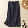 Nueva Falda Casual de Color Sólido para Mujer en Verano con un Diseño Elegante, Dobladillo Fruncido, Dobladillo con Cordón que Rejuvenece y Efecto Adelgazante