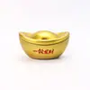Lingote de Oro de Chocolate Caja de Hierro Artículos Dorados de Año Nuevo Caramelo Fruta Lata de Hierro Fábrica Decoración General de Año Nuevo Caja de Hojalata