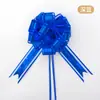 Flor de Gasa de Nieve Oversize Nueva Empaque de Regalo Navideño Decoración de Coche de Boda Flor de Aluminio Plateado Estereoscópica en Relieve Lazo