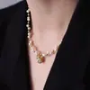 Collar de Perlas Colgante Redondo Estilo Francés Vintage Otoño e Invierno Gama Alta Elegante Sencillo Cadena para Suéter de Temperamento Versátil Personalidad