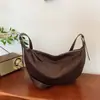 Bolso Grande de Mujer Vintage 2024 Nuevo Diseño Casual de Nicho Bolso Cruzado de Cuerno Versátil Bolso Dumpling para Viajes Diarios