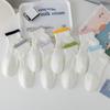 Meias Brancas de Primavera e Verão Femininas Algodão Penteado Anti-Pilling Bordadas Meias Curtas Ins Maré Lado Baixo Sem Costura Esportivas Algodão
