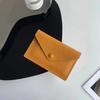 Mini monedero de piel de vaca de primera capa japonés y coreano para hombre y mujer con múltiples ranuras para tarjetas, tarjetero tipo sobre delgado, bolso de identificación moderno y simple