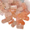 Cuentas lisas hexagonales de jade cuarcita, tubo recto multifacético naranja-rojo hielo, columna recta, cilindro recto, cuentas para joyería DIY