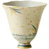 Taza de Té de Bambú con Base Alta y Boca de Flor Esmaltada de Caramelo Pintada a Mano de las Dinastías Tang y Song, Taza de Té para el Hogar, Juego de Té Kung Fu, Taza Individual Estilo Antiguo