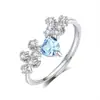 Anillo de Piedra Natural con Diseño de Nicho de Celebridad de Internet de TikTok para Mujer, Anillo de Plata de Ley s925 con Estrellas por Todo el Cielo, Joyería de Alta Calidad