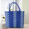 Bolsa de Playa Versátil, Cesta de Verduras, Bolsa de Regalo, Bolsa Cuadrada, Bolso de Mano de Gran Capacidad, Bolsa Tejida, Bolsa de Compras para Mujer