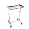 Rack de Bandeja Rotatório de Aço Inoxidável Espesso Rack de Armazenamento de Instrumentos Rack de Bandeja Ajustável de Poste Único e Duplo para Clínica de Odontologia