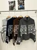 Cardigan Jacquard Tricô Fair Isle Color Block Vintage Novo Outono/Inverno 2026 com Design Casual Estiloso para Mulheres