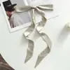 Lenço de Seda Cor Sólida Super Longo 2m Lenço Elegante Francês Acessórios de Laço para Vestido Faixa Fina Gravata Fita para Bolsa