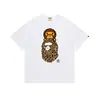 Camiseta BAPE Verão Camuflada Unissex Manga Curta Gola Redonda Estilo Japonês Tendência