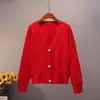 Casaco Feminino Novo Outono/Inverno 2024 Estação Europeia Cardigã de Tricô Suéter Feminino Top Europeu Relaxado