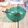 Ruxue Estilo Japonés Martillado Patrón de Malla Vidrio Cristalino Engrosado Phnom Penh Ensaladera Hogar Transparente Phnom Penh Plato de Fruta Tazón de Sopa