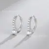Joyas brillantes y elegantes, las más vendidas en Europa y América, pendientes de botón con forma de corazón para mujer, incrustados con circonita, pendientes simples con forma de corazón, pendientes con forma de hoja