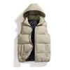 Chaleco de algodón transfronterizo para hombre, nuevo chaleco con capucha de talla grande para otoño e invierno, chaleco de algodón liso para hombre de stock listo para comercio exterior