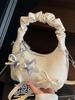 2025 Verano Nuevo Bolso de Axila con Lazo para Mujer Casual para Ir al Trabajo Nicho Plisado Bolso Nube Bolso Dumpling