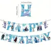 Ventas Directas de Fábrica Set de Fiesta Frozen, Banderines, Adornos para Pastel, Manteles, Vasos de Papel, Platos de Papel, Suministros de Decoración de Cumpleaños