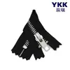 En stock Ykk No.. 5 Cremalleras Metálicas Plateadas con Cabeza Cuadrada, Extremo Cerrado, para Tapas de Ropa, Bolsillos de Pantalones, Tirador de Cremallera Ykk